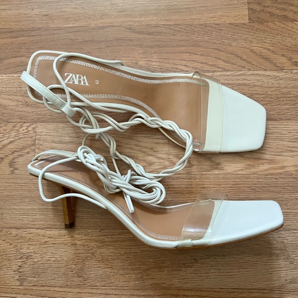 Zara Womens Lace Up Sandals Size 42